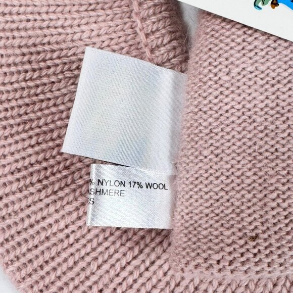 NWT Portolano Beret Hat & Long Gloves Set 2 PCs Blush Beaded Embellished OS - Picture 12 of 13